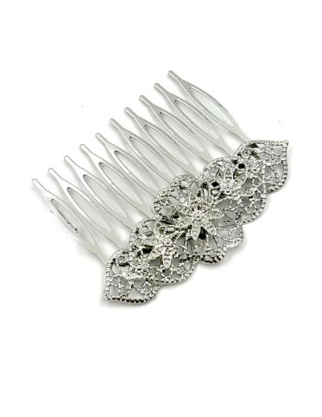 PEINETAS MUJER PLATEADAS ESTILO VINTAGE PARA BODAS | ACCESORIOS BODA