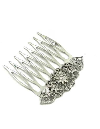 PEINETAS PLATEADAS PEQUEÑAS ESTILO VINTAGE BODAS | ACCESORIOS BODA