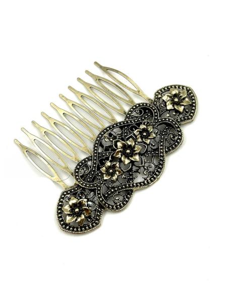 PEINETAS MUJER DORADAS ESTILO VINTAGE | ACCESORIOS BODA