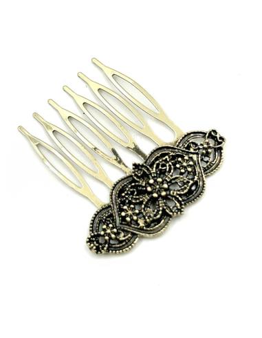 PEINETAS DORADAS PEQUEÑAS CON ENVEJECIDO VINTAGE | ACCESORIOS BODA
