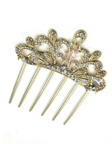 PEINETAS DORADAS PARA BODAS CON PEDRERIA VINTAGE | TOCADOS MUJER