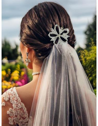HORQUILLAS BODA PLATEADAS CON PEDRERIA | ACCESORIOS MUJER PELO