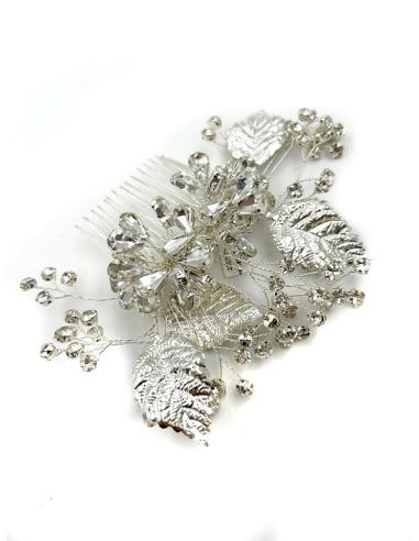 PEINETAS PLATEADAS DE INVITADA NOVIA Y MADRINA | ACCESORIOS BODAS