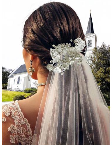 PEINETAS PLATEADAS DE INVITADA NOVIA Y MADRINA | ACCESORIOS BODAS