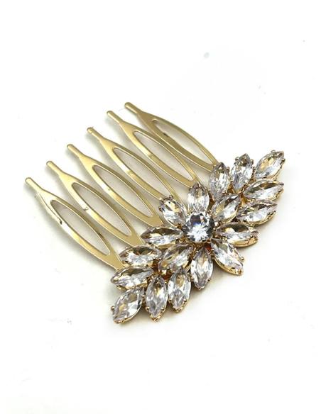 PEINETAS FIESTA DORADAS PEQUEÑAS PARA BODAS | ACCESORIOS PELO