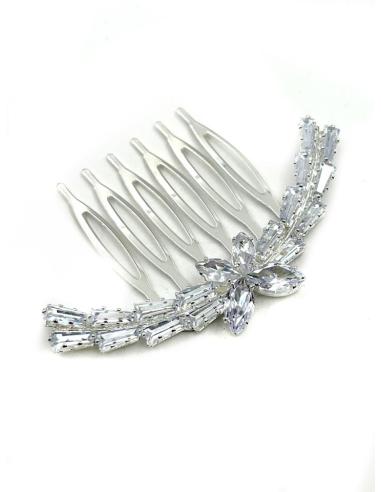 PEINETAS MUJER PLATEADAS PEQUEÑAS PEDRERIA BRILLO | ACCESORIOS PELO