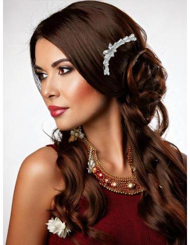 PEINETAS MUJER PLATEADAS PEQUEÑAS PEDRERIA BRILLO | ACCESORIOS PELO
