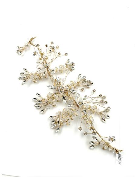 DIADEMAS JOYA DORADAS PARA NOVIAS DE BODAS | ACCESORIOS MUJER