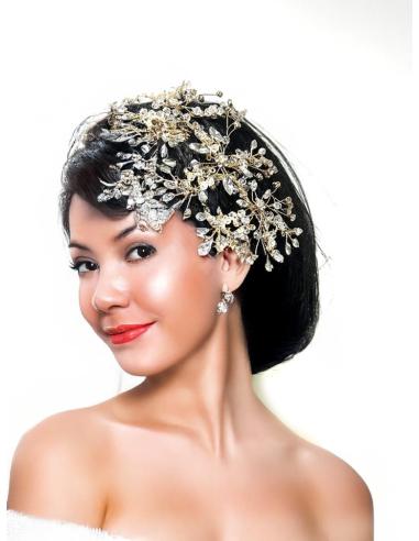 DIADEMAS JOYA DORADAS PARA NOVIAS DE BODAS | ACCESORIOS MUJER