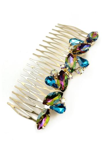 PEINETAS PARA BODAS CON PEDRERIA MULTICOLOR | ACCESORIOS MUJER