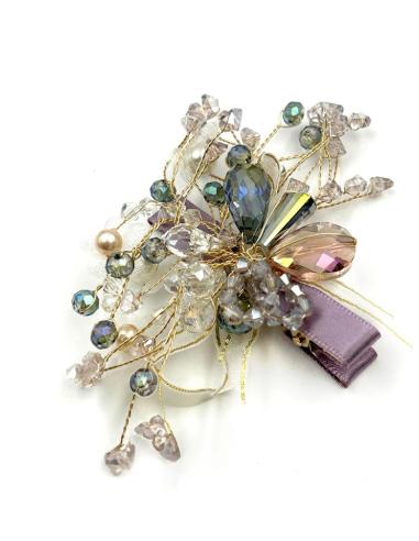 PINZAS LILAS CON PEDRERIA TOCADOS PEQUEÑOS | ACCESORIOS BODA