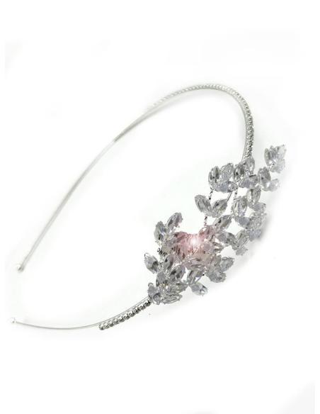 DIADEMAS NOVIA PLATEADAS CON PEDRERIA CRISTAL JOYA | ACCESORIOS BODAS