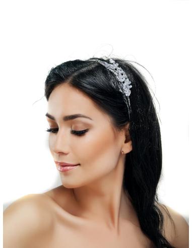 DIADEMAS NOVIA PLATEADAS CON PEDRERIA CRISTAL JOYA | ACCESORIOS BODAS
