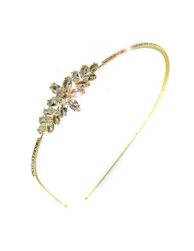 DIADEMAS NOVIA DORADAS Y PEDRERIA DE CRISTAL JOYA | ACCESORIOS BODAS