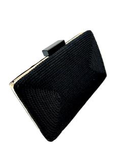 BOLSOS NEGROS PARA BODAS CLUTCH ORIGINAL DE CORDON | BOLSOS DE FIESTA