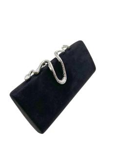 BOLSOS NEGROS DE ANTELINA CON CIERRE DE SERPIENTE | BOLSOS DE FIESTA