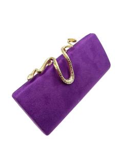 BOLSOS BODA MORADOS ANTELINA Y CIERRE DE SERPIENTE | BOLSOS DE FIESTA