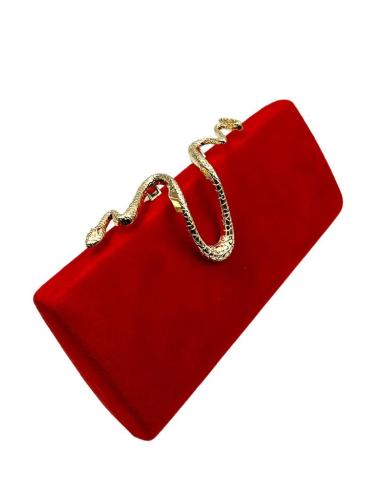BOLSOS ROJOS DE ANTELINA CON CIERRE DE SERPIENTE | BOLSOS DE FIESTA