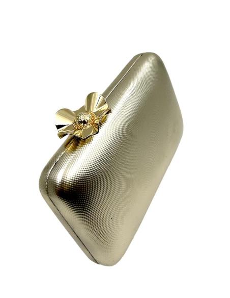BOLSOS DE FIESTA DORADOS IDEAL CIERRE DE FLOR | BOLSOS INVITADA BODAS