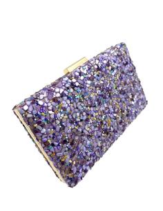BOLSOS MORADOS DE BODA CON PEDRERIA ESTILO NACAR | BOLSOS FIESTA
