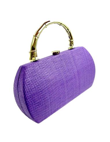 BOLSOS MORADOS DE ASA RIGIDA PARA INVITADAS BODA | BOLSOS DE FIESTA