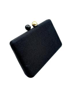 BOLSOS BODA Y FIESTA NEGROS CON CIERRE BOLITAS | BOLSOS INVITADA MADRINA