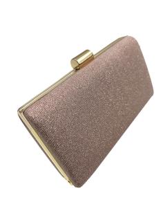 BOLSOS INVITADA ORO ROSA CLUTCH BRILLO LAME | BOLSOS DE FIESTA
