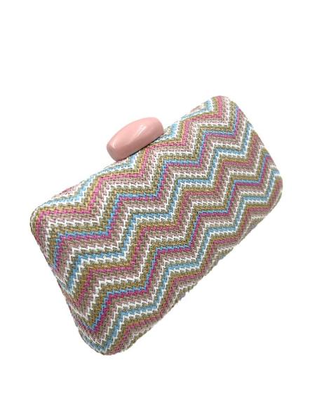 BOLSOS BODA ROSAS Y AZULES CLUTCH ESTILO RAFIA | BOLSOS INVITADA