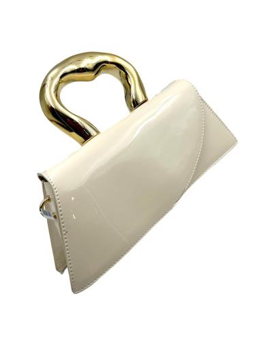 BOLSOS MUJER BEIGE DE MANO EN CHAROL PARA INVITADA | BOLSOS FIESTA