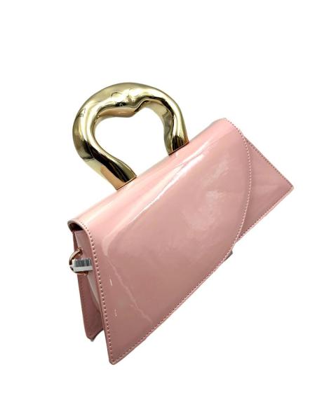 BOLSOS BODAS ROSAS PASTEL DE MANO EN CHAROL | BOLSOS FIESTA