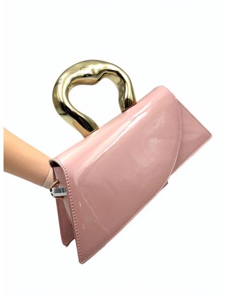 BOLSOS BODAS ROSAS PASTEL DE MANO EN CHAROL | BOLSOS FIESTA