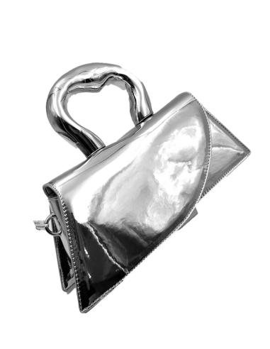 BOLSOS BODAS PLATEADOS DE MANO EN CHAROL | BOLSOS FIESTA