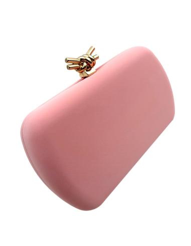 BOLSOS ROSAS CLUTCH INVITADA BODAS Y CIERRE NUDO | BOLSOS DE FIESTA