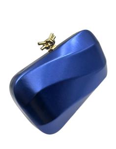 BOLSOS INVITADA BODAS AZULONES METALIZADO CON NUDO | BOLSOS DE FIESTA