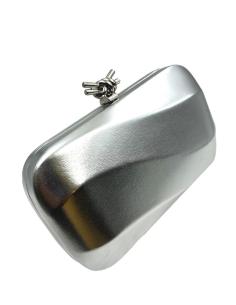 BOLSOS INVITADA BODAS PLATEADOS CON CIERRE DE NUDO | BOLSOS DE FIESTA