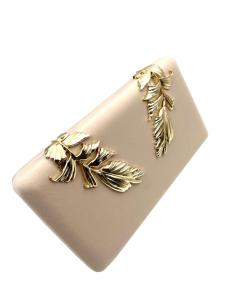 BOLSOS BODA MARRONES CLARO Y SOFISTICADAS HOJITAS | CLUTCH FIESTA 2
