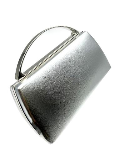 BOLSOS BODA PLATEADOS METALIZADOS CON ASA RIGIDA | BOLSOS DE FIESTA