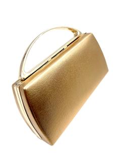 BOLSOS BODA ORO ROSAS METALIZADOS CON ASA RIGIDA | BOLSOS DE FIESTA