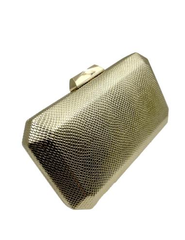 BOLSOS DORADOS DE FIESTA DIBUJO PIEL SERPIENTE | BOLSOS MADRINAS BODA