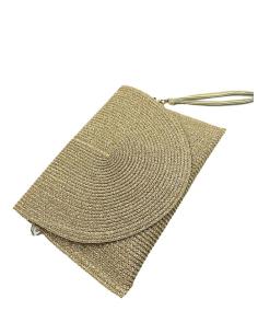 BOLSOS DORADOS CARTERA BAUTIZO Y BODA TIPO RAFIA | BOLSOS FIESTA PARA VERANO