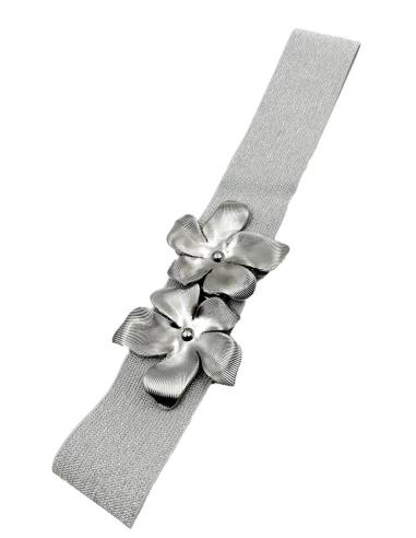 CINTURONES PLATEADOS PARA BODAS CON CIERRE FLORES | ACCESORIOS MUJER