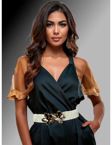 CINTURONES DORADOS PARA BODAS CON CIERRE FLORES | ACCESORIOS MUJER