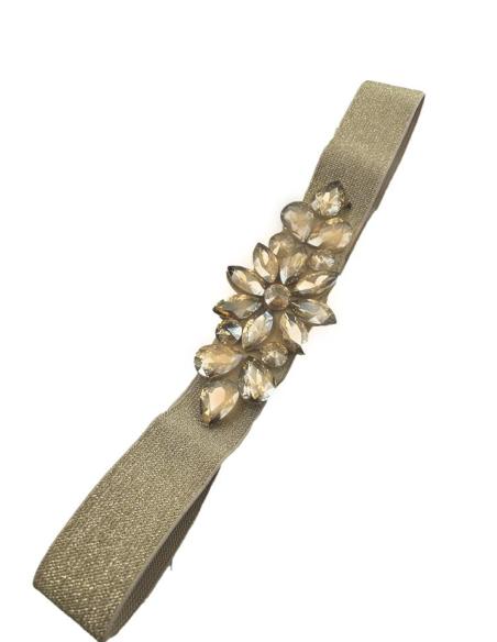 CINTURONES DORADOS ELASTICOS Y PEDRERIA DE FIESTA | ACCESORIOS MUJER