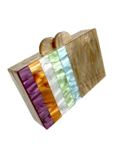 BOLSOS BODA CAREY DORADO ANACARADO Y MULTICOLOR | BOLSOS DE FIESTA