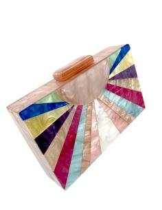 BOLSOS BODA CAREY ROSA ANACARADO Y MULTICOLOR | BOLSOS DE FIESTA