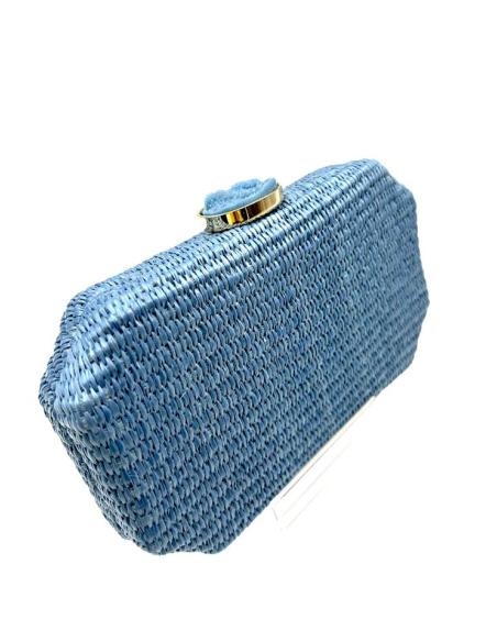 BOLSOS VERANO AZULES DE RAFIA PARA INVITADAS BODAS | BOLSOS DE FIESTA