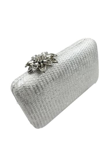 BOLSOS PLATEADOS RAFIA Y CIERRE FLOR BODAS VERANO | BOLSOS INVITADA BODAS