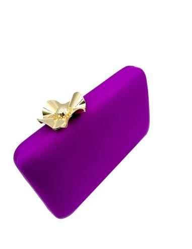 BOLSOS BODA MORADOS ELEGANTES CON CIERRE DE FLOR | BOLSOS INVITADA BODAS