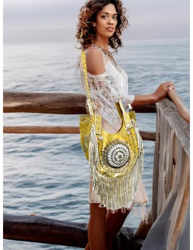 BOLSOS DE PIEL MOSTAZAS HIPPIE CHIC PARA EL VERANO