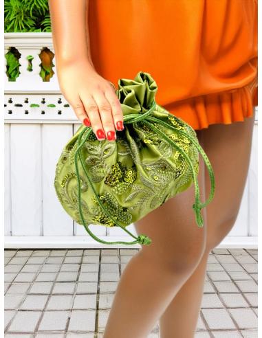 BOLSOS VERDES PISTACHO LIMOSNERAS DE FIESTA | BOLSOS INVITADA BODAS
